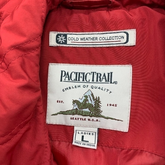 Pacific Trail Rust Quilted Button Down Jacket - Picture 4 of 6